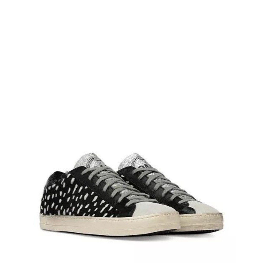 P448 John Spotted Leather/ Fur Platform Street Sneakers Shoes 39 Us 9 ITALY